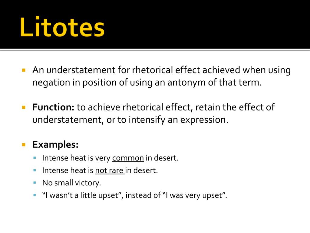 PPT Literary Devices Litotes, Alliteration, Burlesque PowerPoint