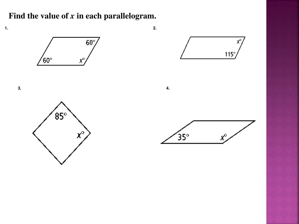 PPT Properties of Parallelograms PowerPoint Presentation