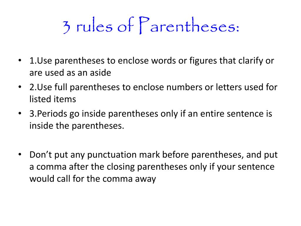 PPT ( Parentheses) PowerPoint Presentation, free download ID2676313