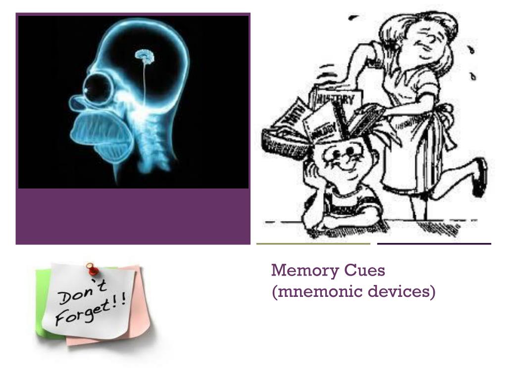 PPT Memory Cues (mnemonic devices) PowerPoint Presentation, free