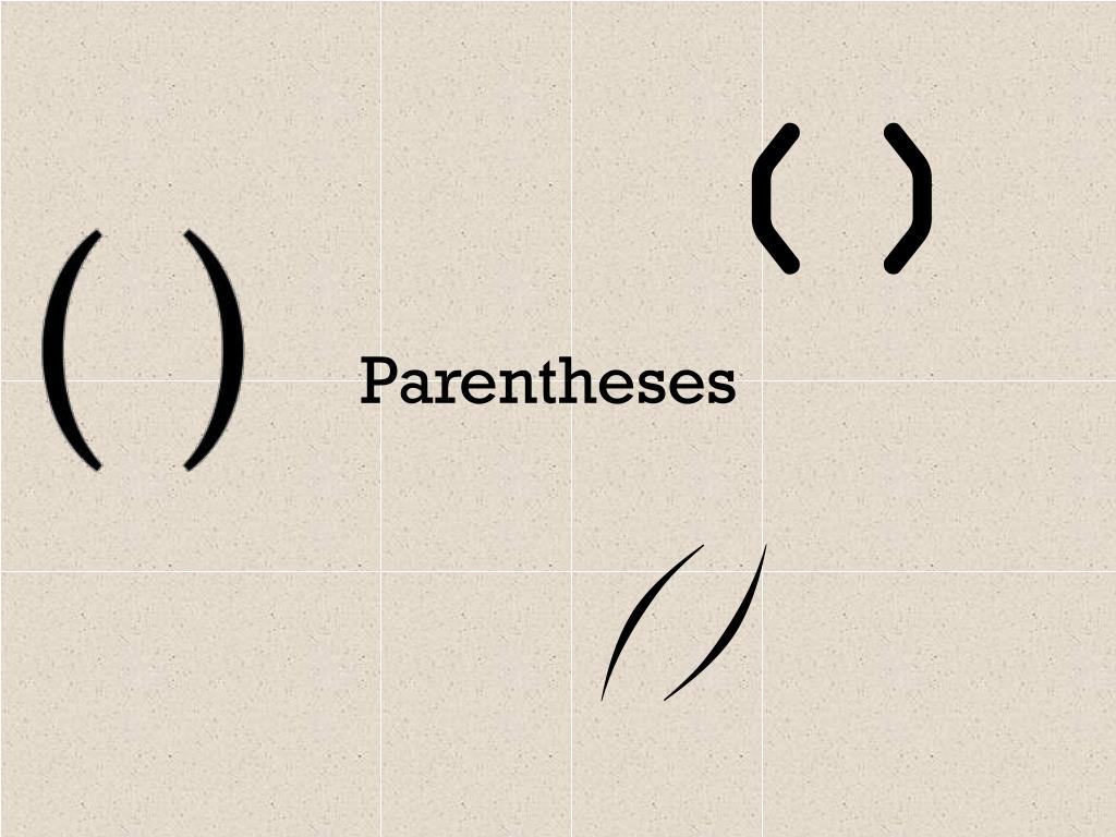 PPT Parentheses PowerPoint Presentation, free download ID2677443