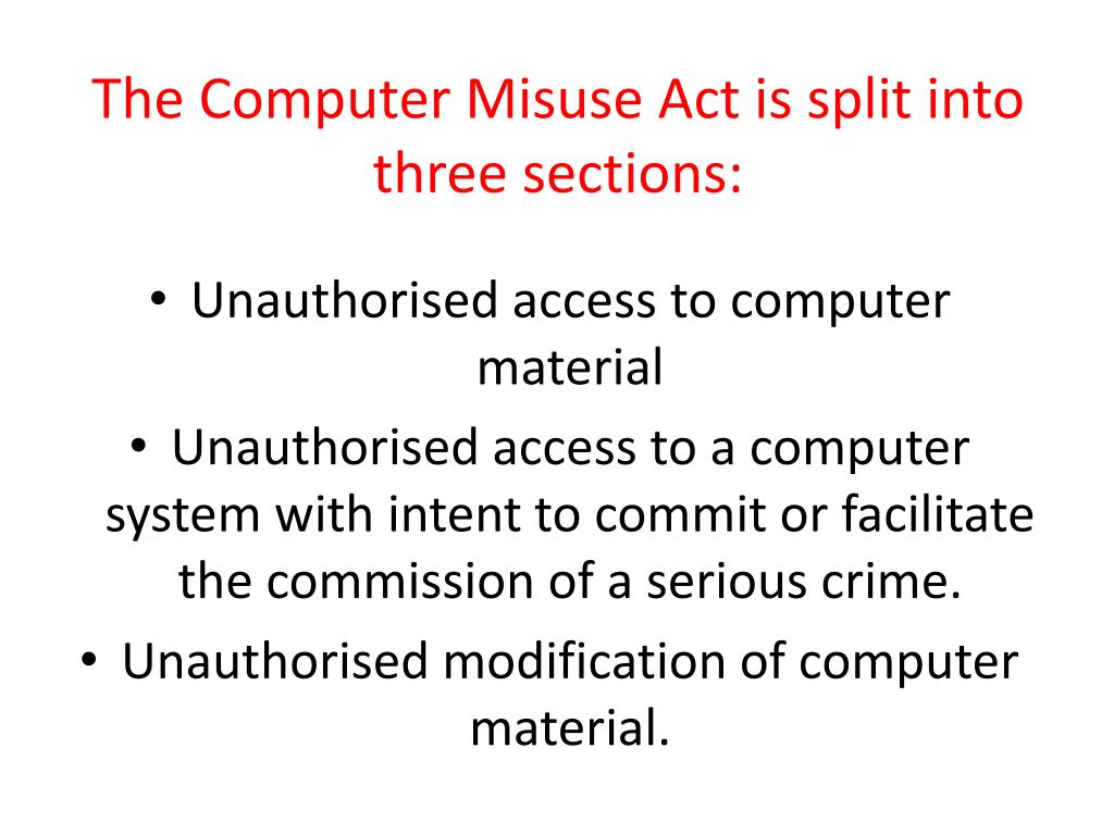PPT Computer Misuse Act (1990) PowerPoint Presentation, free download
