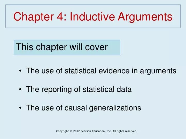 PPT Chapter 4 Inductive Arguments PowerPoint Presentation, free