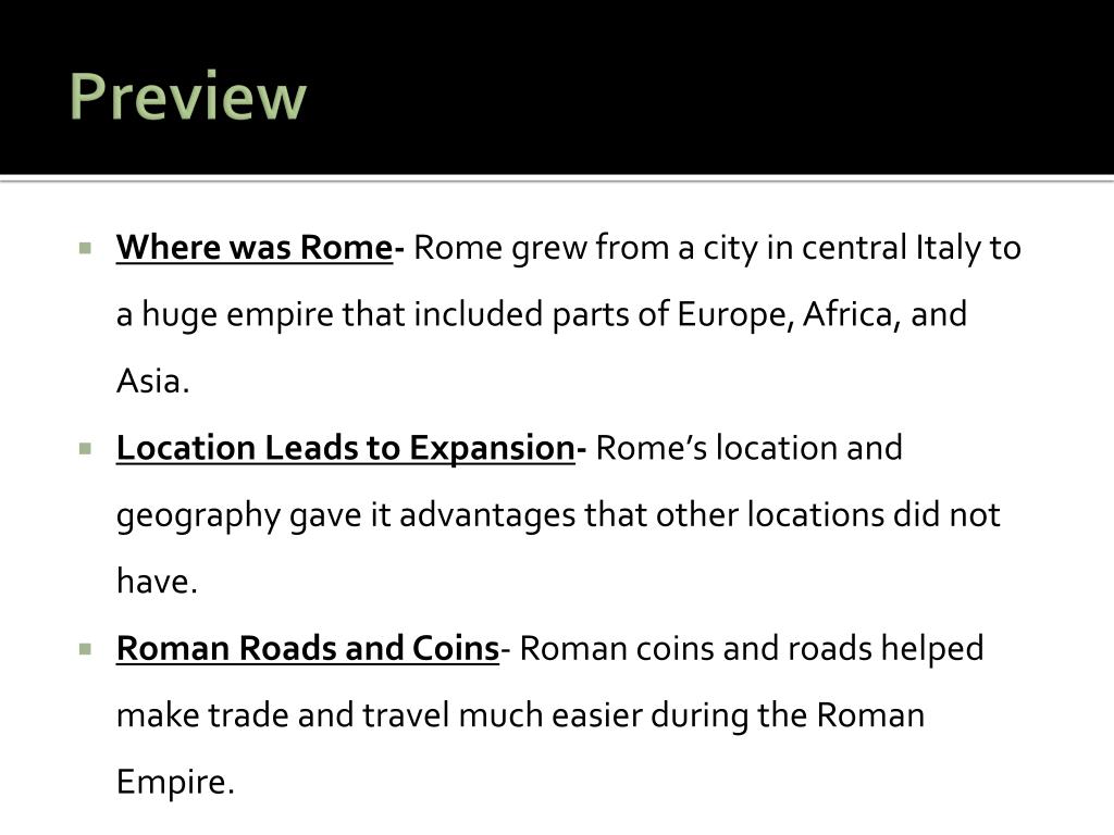 PPT Geography and Economy of Ancient Rome PowerPoint Presentation