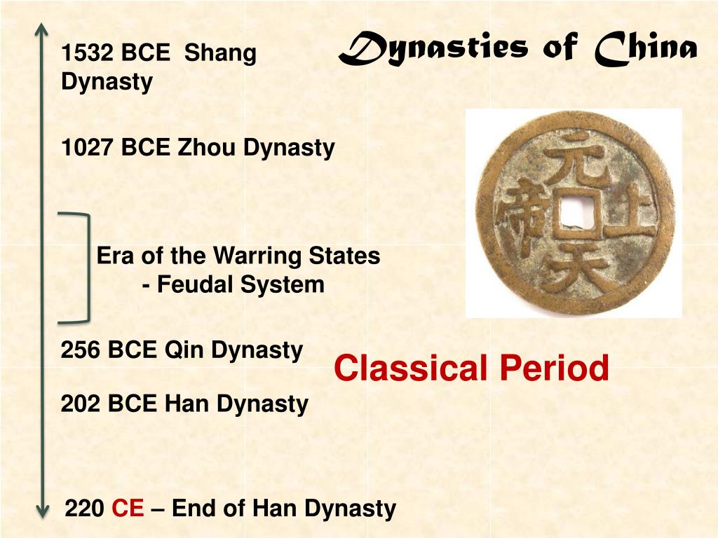 PPT Classical Dynasties of China PowerPoint Presentation, free