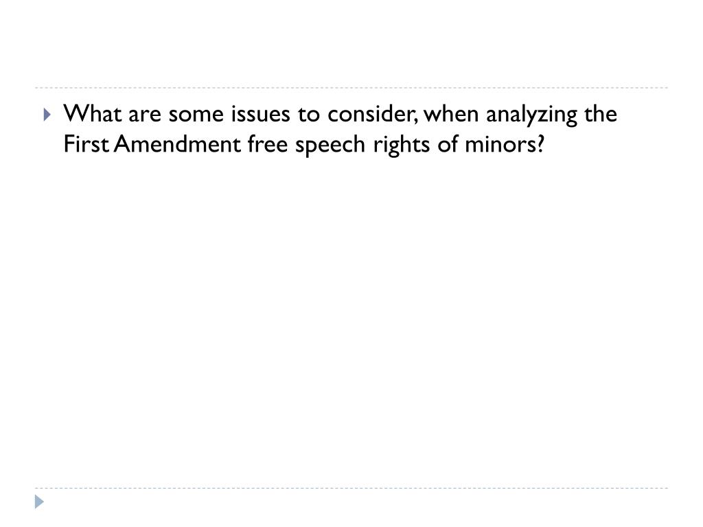 PPT Free Speech Rights of Minors PowerPoint Presentation, free