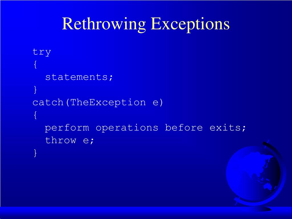 PPT Chapter 11 Exception Handling PowerPoint Presentation, free