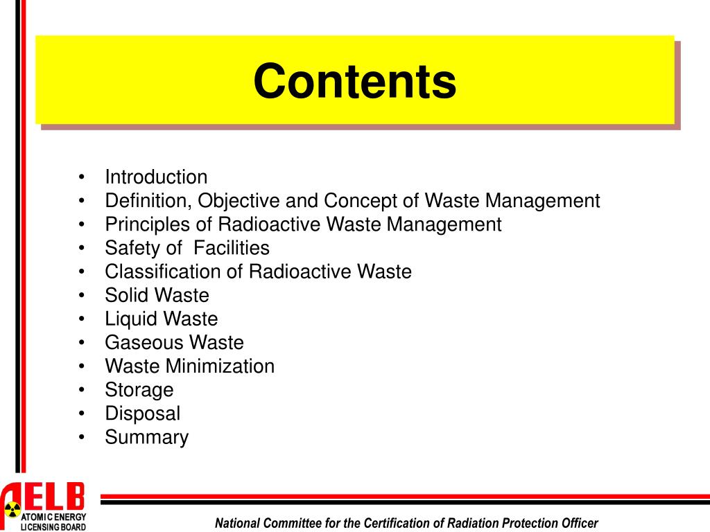 PPT RADIOACTIVE WASTE MANAGEMENT PowerPoint Presentation, free