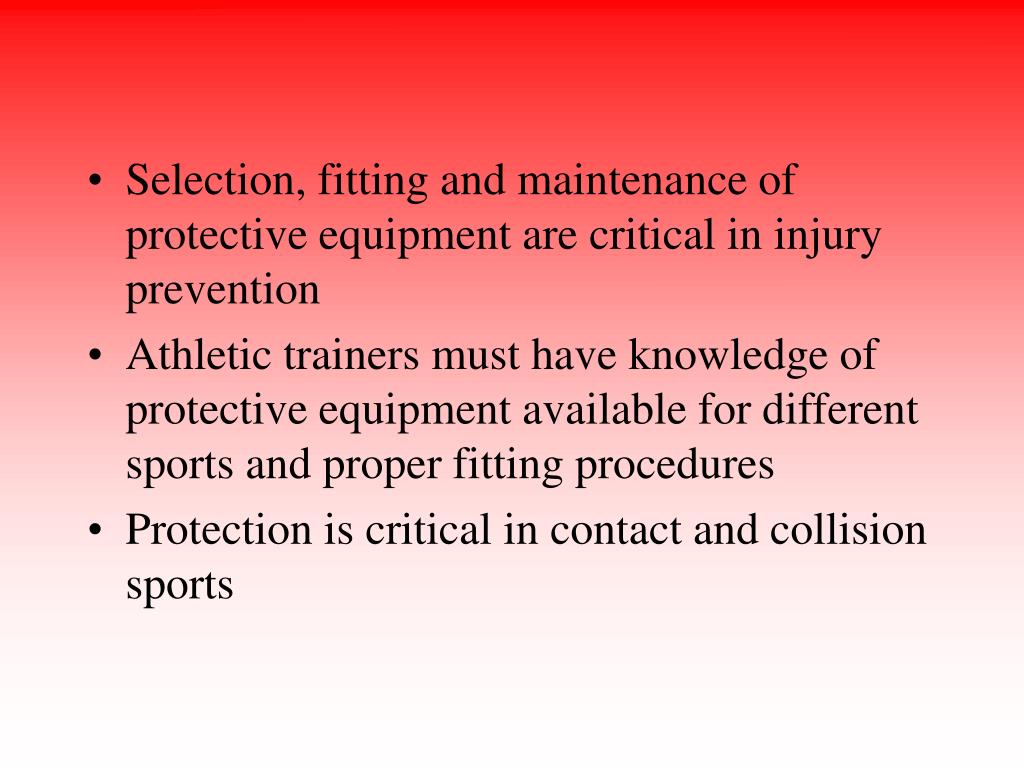 PPT Chapter 7 Protective Sports Equipment PowerPoint Presentation
