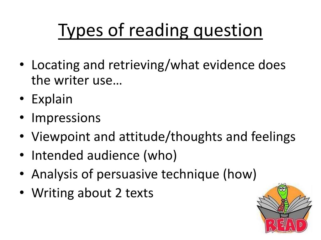 PPT Types of reading question PowerPoint Presentation, free download ID2685046