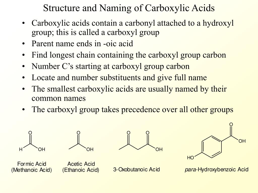PPT Structure and Naming of Carboxylic Acids PowerPoint Presentation