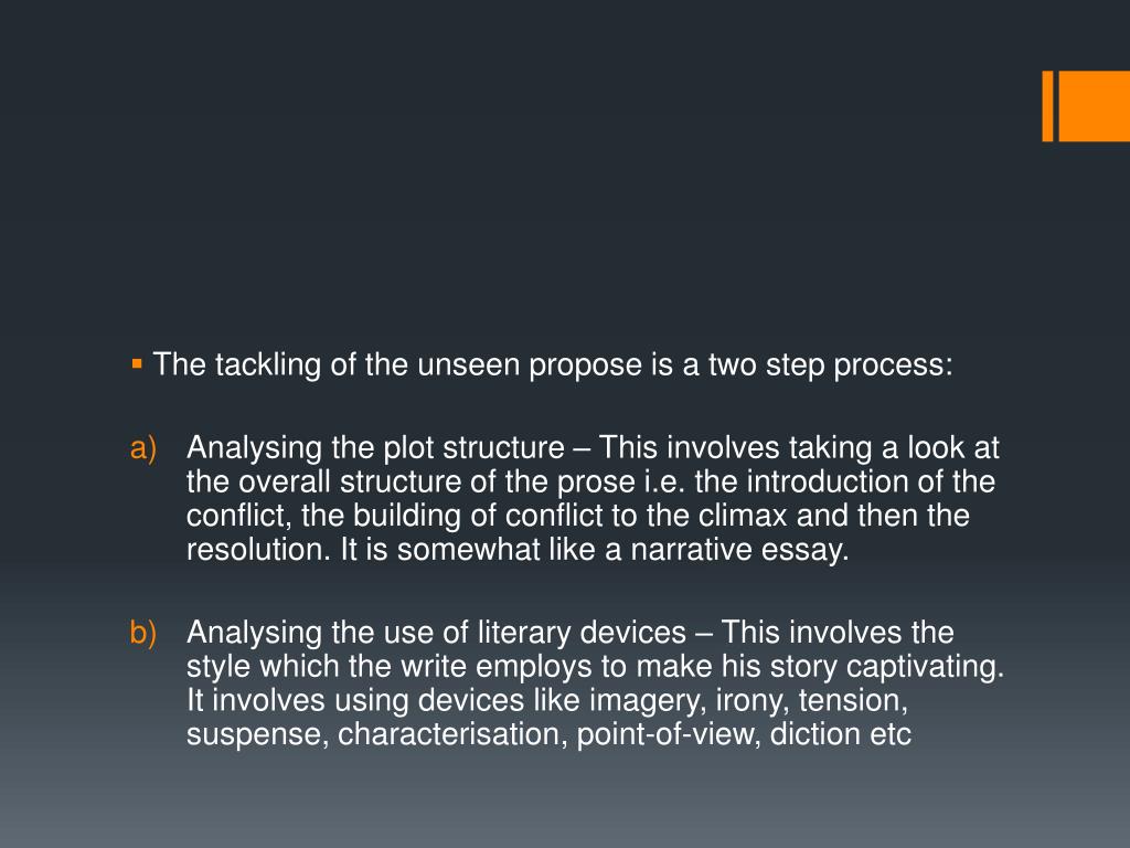 PPT Tackling the Unseen Prose PowerPoint Presentation, free download