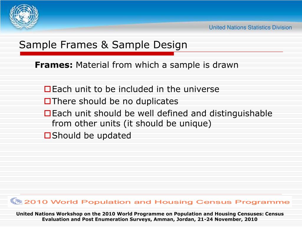 PPT Sampling Frames and Sample Design Pres. 5 PowerPoint Presentation