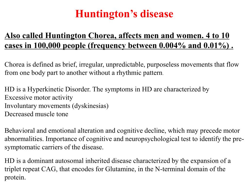 PPT Huntington’s disease PowerPoint Presentation, free download ID