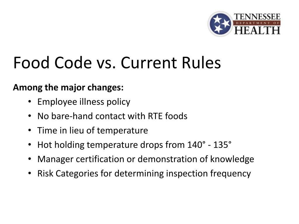 PPT Adoption of the 2009 FDA Food Code PowerPoint Presentation, free