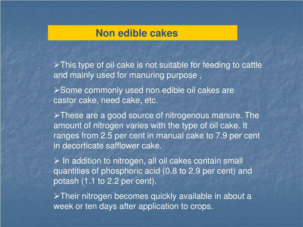 PPT OIL CAKE AS A COMPONENT OF INM PowerPoint Presentation, free
