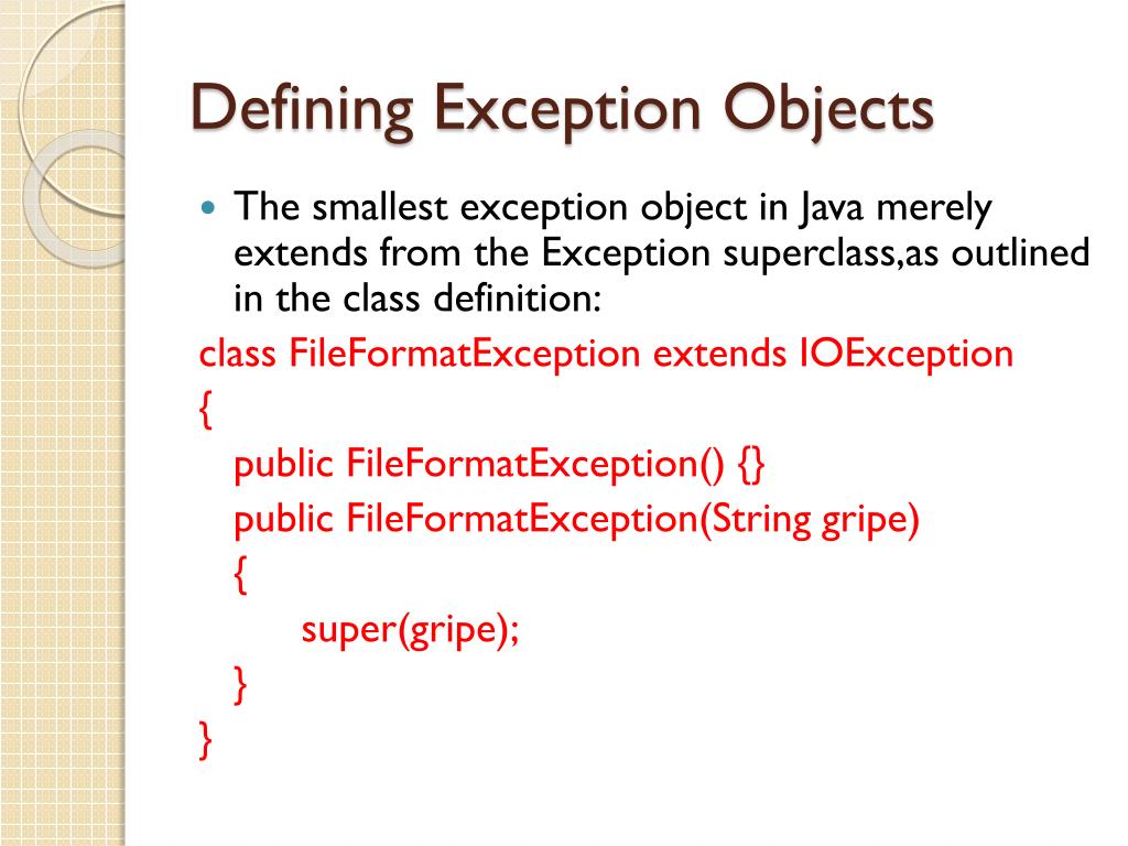 PPT Exception Handling PowerPoint Presentation, free download ID