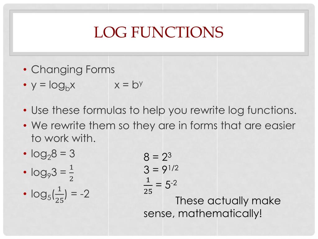 PPT Logarithmic Functions PowerPoint Presentation, free download ID