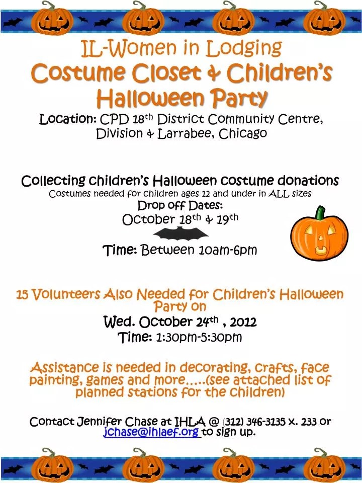 PPT Collecting children’s Halloween costume donations PowerPoint