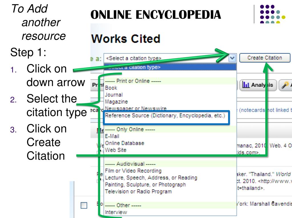 PPT How to create a Works Cited List in NoodleTools PowerPoint