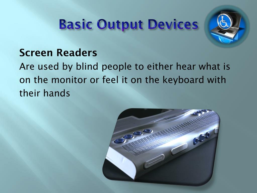 PPT Basic Computer Devices for Physically disabled people PowerPoint