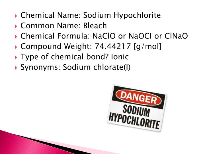 Chemical Makeup Of Bleach Mugeek Vidalondon