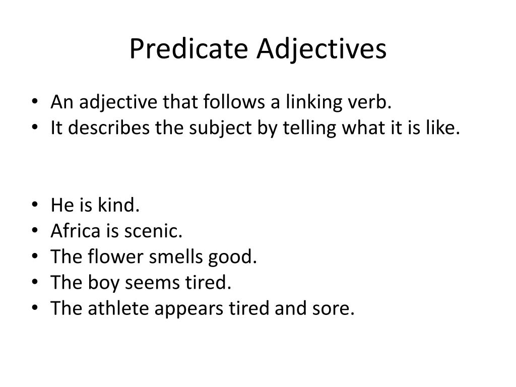 PPT 10.3 Linking Verbs and Predicate Words PowerPoint Presentation