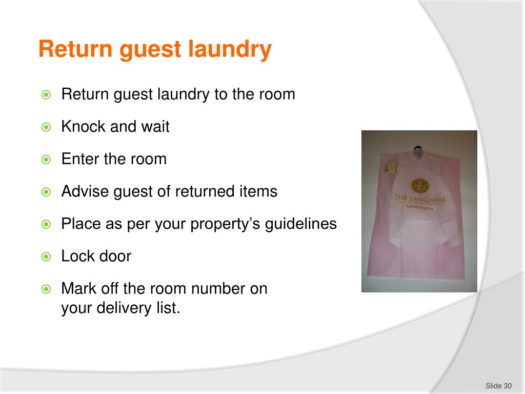 PPT LAUNDER LINEN AND GUESTS’ CLOTHES PowerPoint Presentation, free
