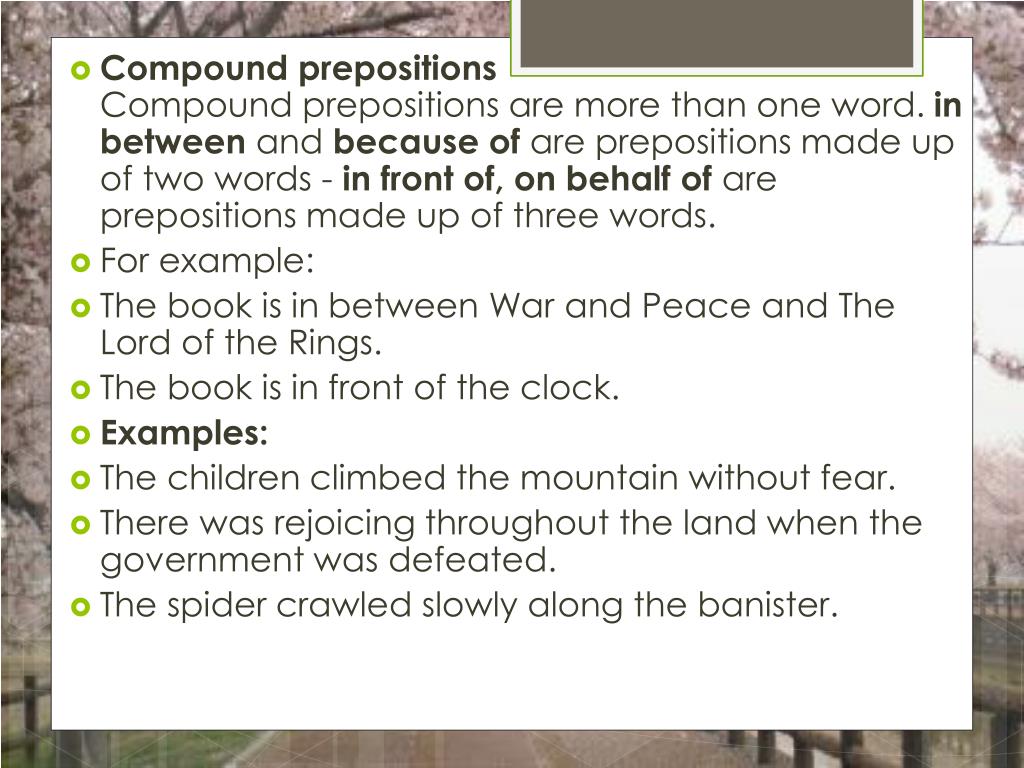 PPT PREPOSITIONS PowerPoint Presentation, free download ID2708854