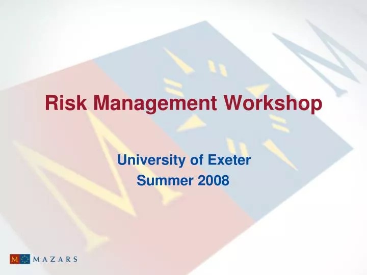 PPT Risk Management PowerPoint Presentation, free download