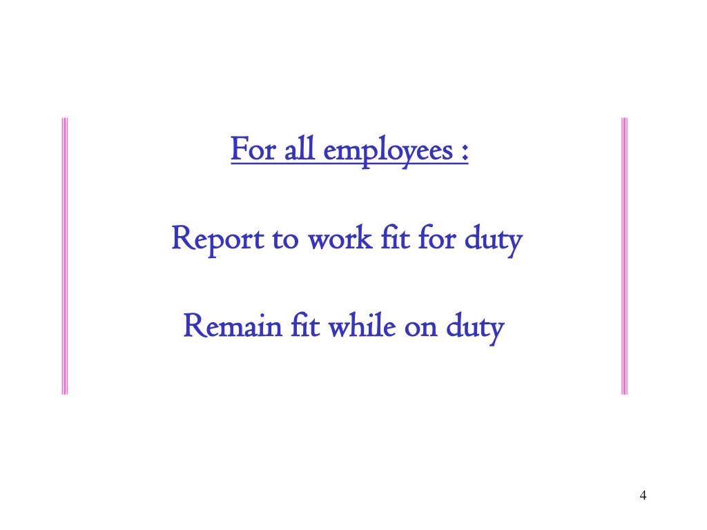 PPT FITNESS FOR DUTY PowerPoint Presentation, free download ID2717901