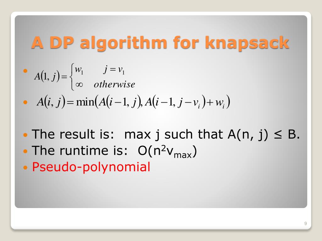 PPT Approximation Algorithms for Knapsack Problems PowerPoint Presentation ID2720037