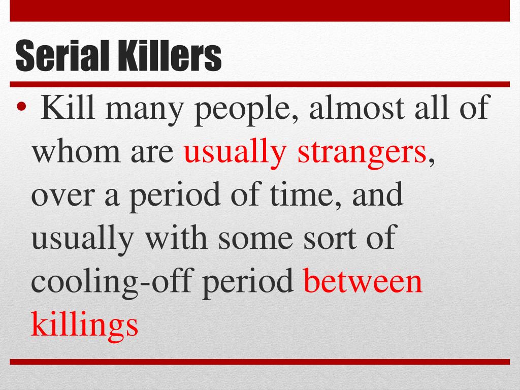 PPT Serial Killers PowerPoint Presentation, free download ID2721363