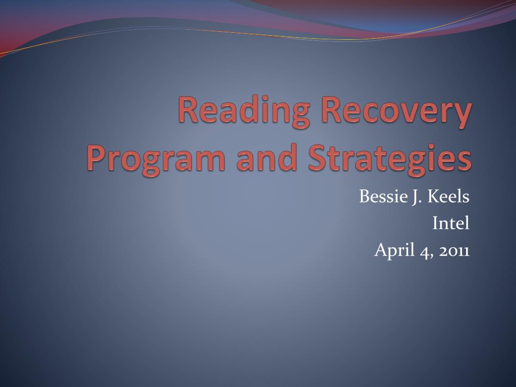PPT Reading Recovery Program and Strategies PowerPoint Presentation