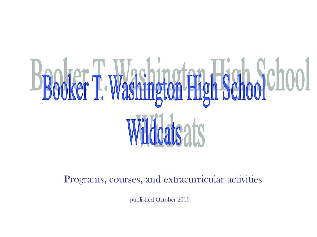PPT Booker T. Washington High School Wildcats PowerPoint Presentation