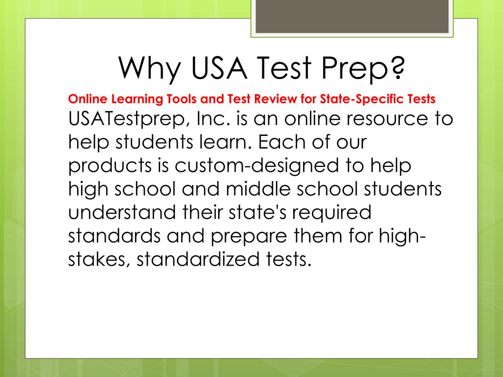 PPT USA Test Prep Professional Development PowerPoint Presentation