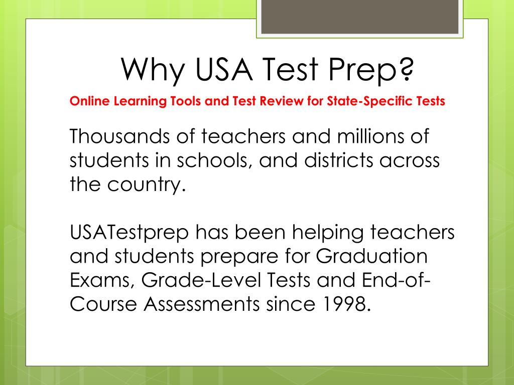 PPT USA Test Prep Professional Development PowerPoint Presentation