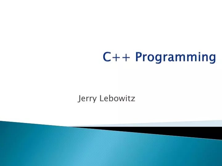 PPT C++ Programming PowerPoint Presentation, free download ID2731999