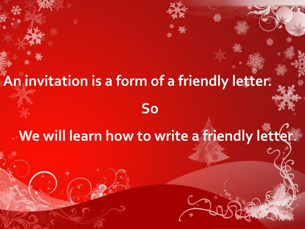 PPT How to Write an Invitation PowerPoint Presentation, free download ID2732606