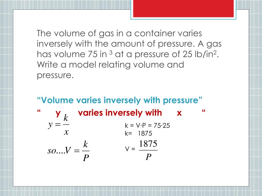 PPT 9.1 Inverse and Joint Variation PowerPoint