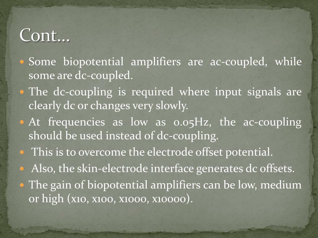 PPT BIOPOTENTIAL AMPLIFIERS PowerPoint Presentation, free download