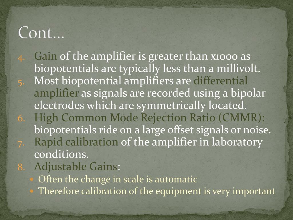PPT BIOPOTENTIAL AMPLIFIERS PowerPoint Presentation, free download