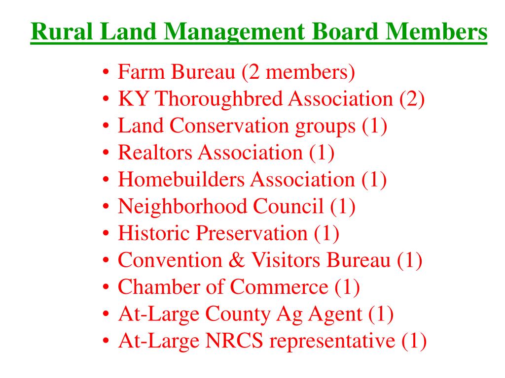 PPT LexingtonFayette County, Kentucky Rural Service Area Land