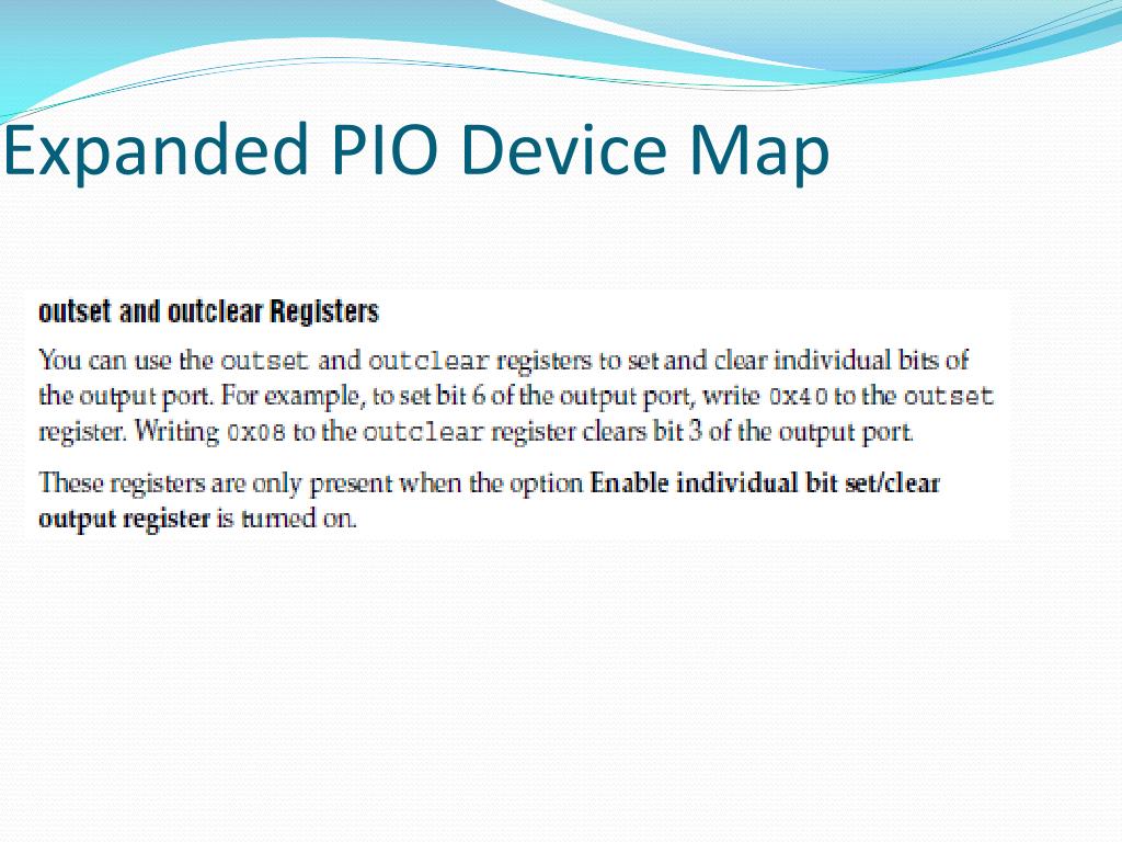 PPT Interrupt Systems Notes (overview of NIOS II, HAL, and PIO