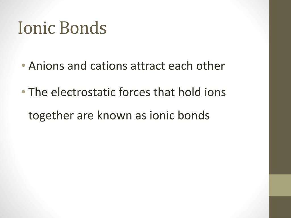 PPT Ionic and Metallic Bonding PowerPoint Presentation, free download