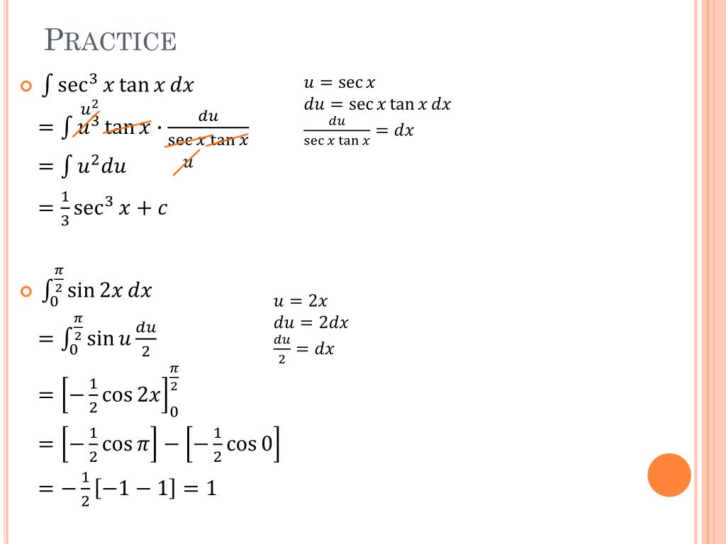 PPT Chain rule substitution for integrals PowerPoint Presentation