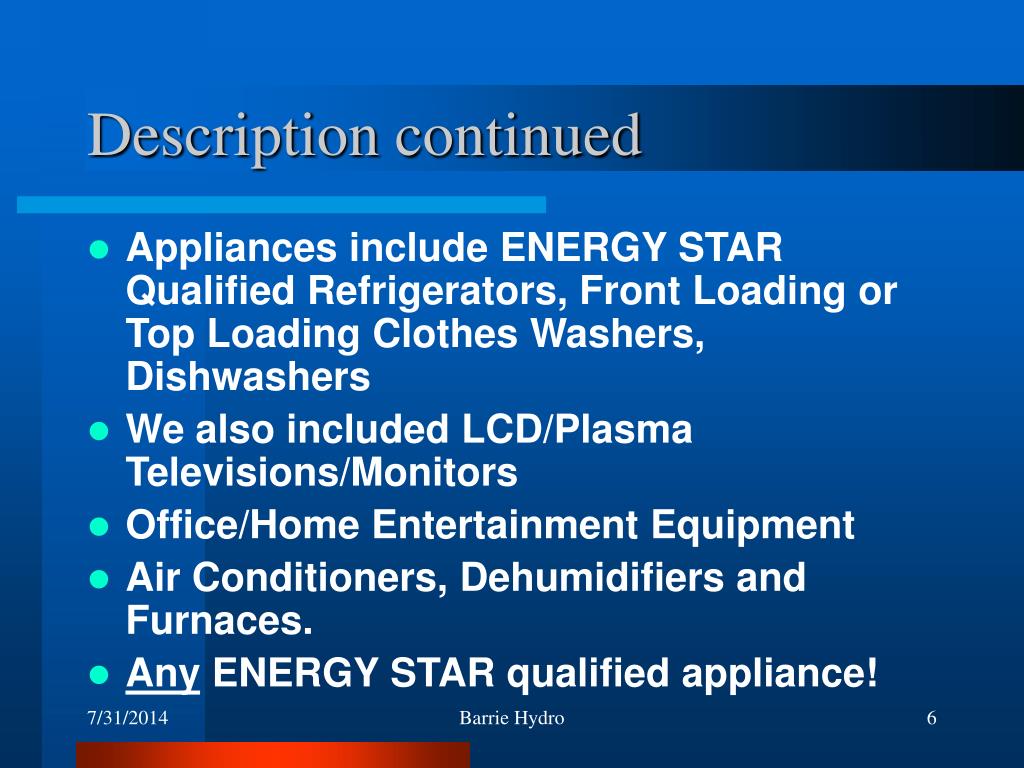 PPT ENERGY STAR Appliance Rebate Program PowerPoint Presentation