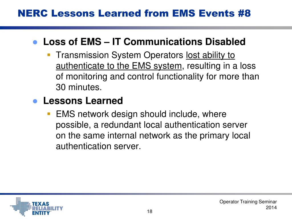 PPT EMS Outages and Lessons Learned QSE PowerPoint Presentation, free