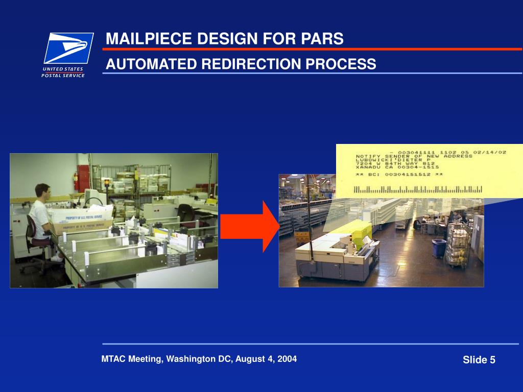 PPT MAILPIECE DESIGN FOR POSTAL AUTOMATED REDIRECTION SYSTEM (PARS