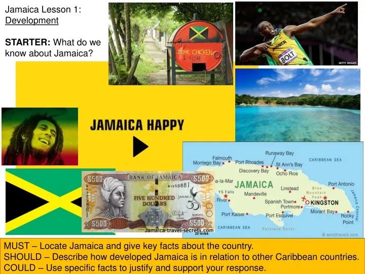 PPT MUST Locate Jamaica and give key facts about the country